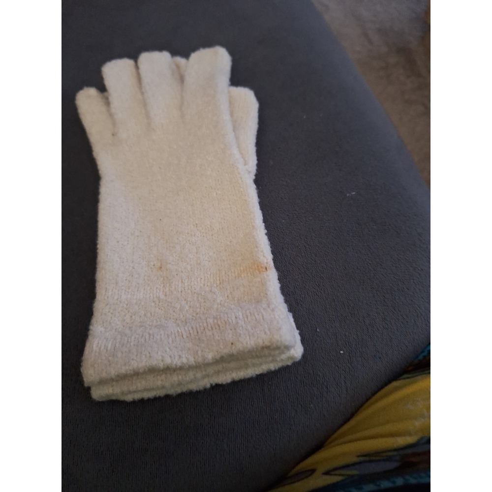 1pr Winter White Wool Blend Womens Gloves One Size 284